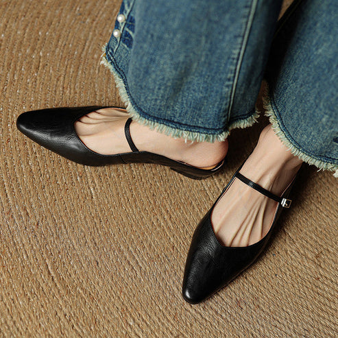 Beosha Genuine Leather Mules