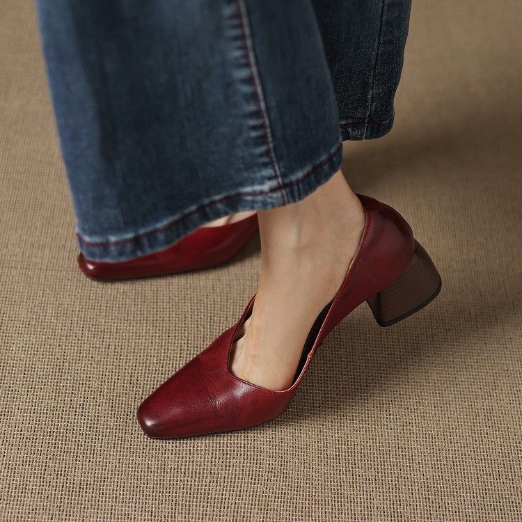 Leyla Genuine Leather Heels