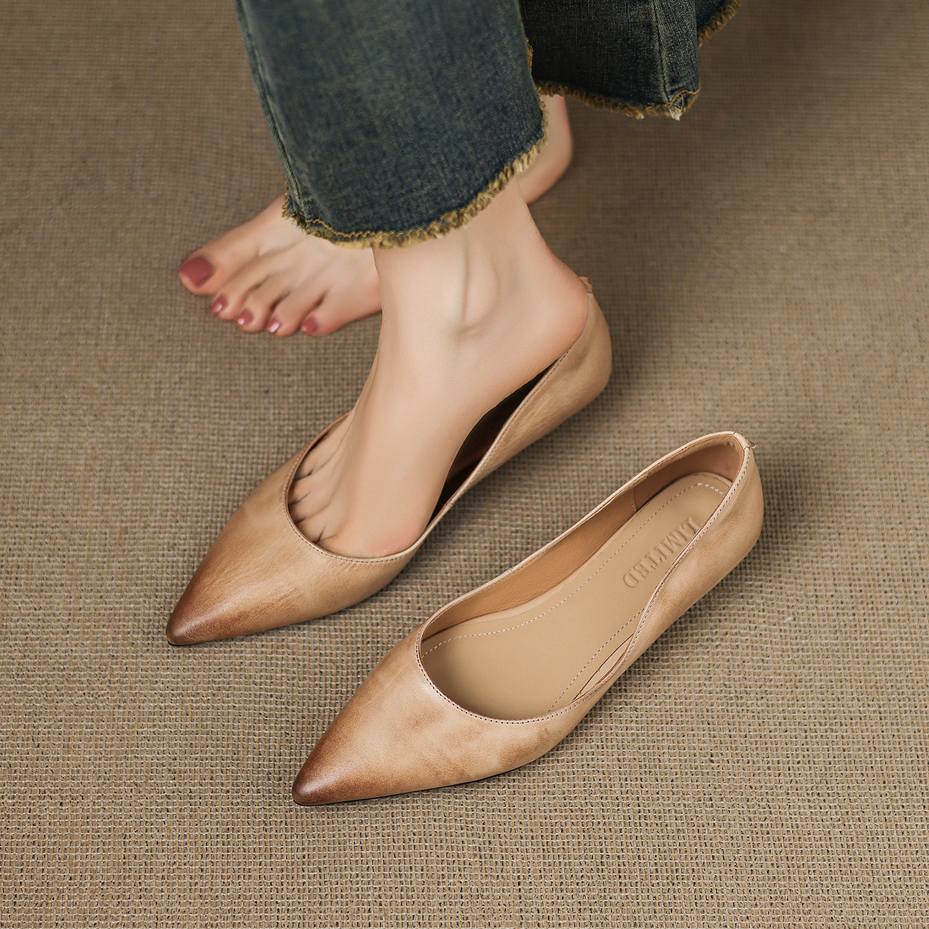 Arlena Genuine Leather Flats