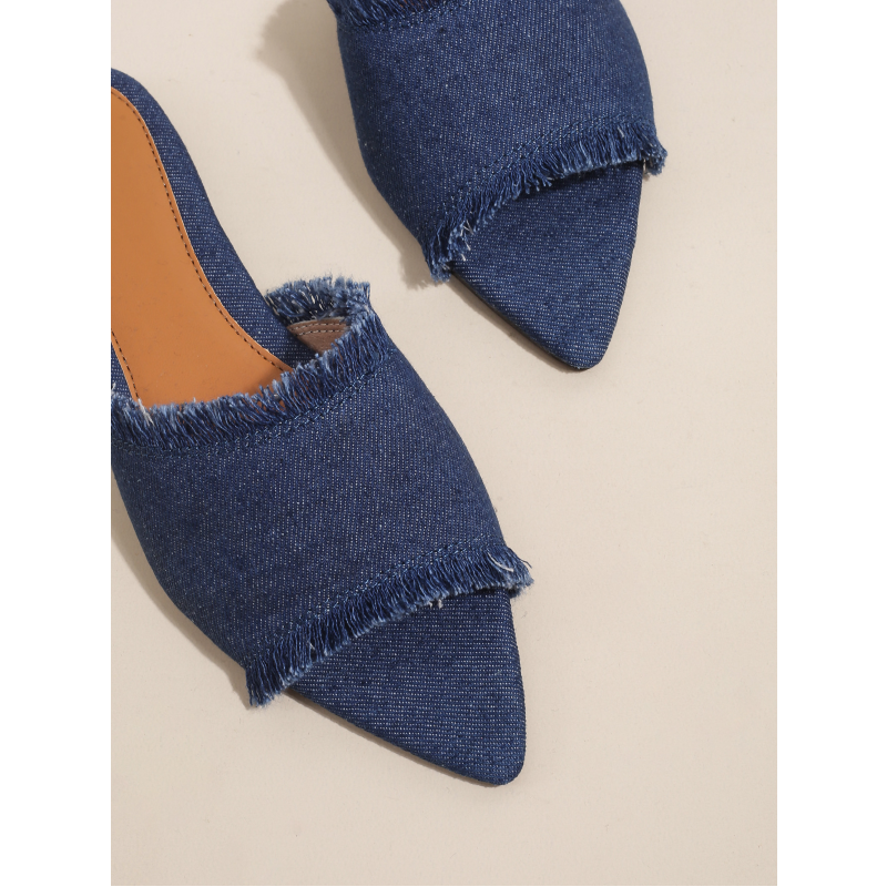 Riviera Denim Slides