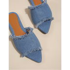Riviera Denim Slides
