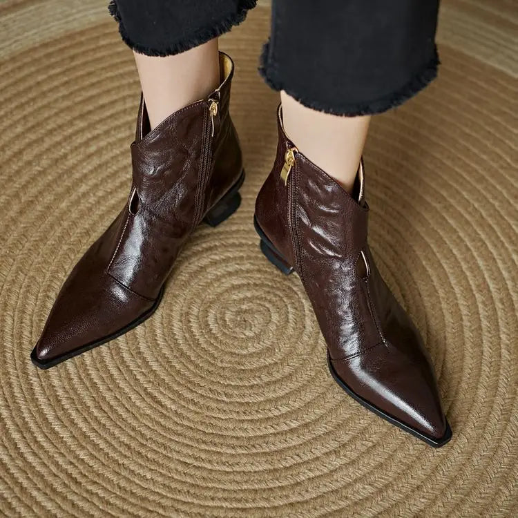 Aurora Leather Buckle Boots