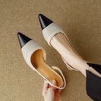 Genuine Leather Kitten Heels