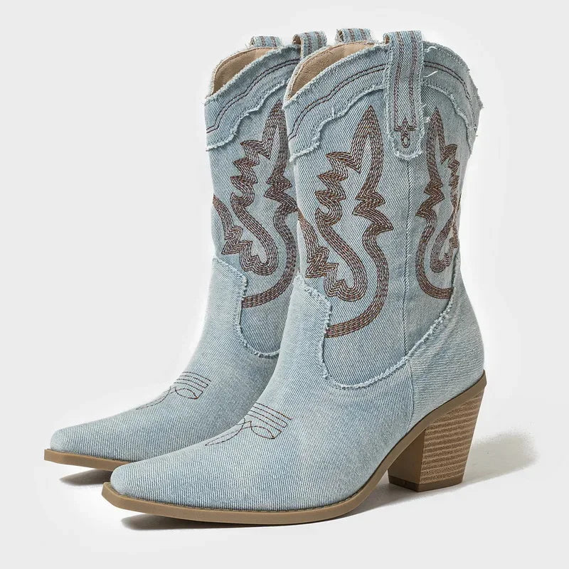Denim Ankle Boots