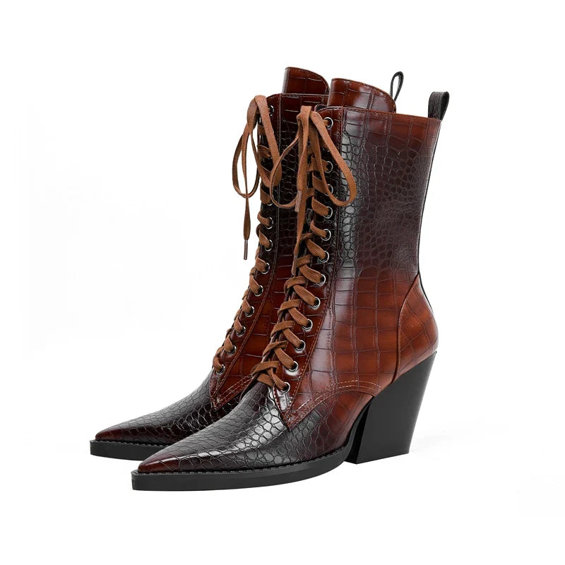 Westline Lace-Up Leather Boots