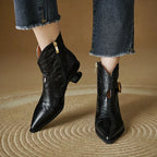 Aurora Leather Buckle Boots