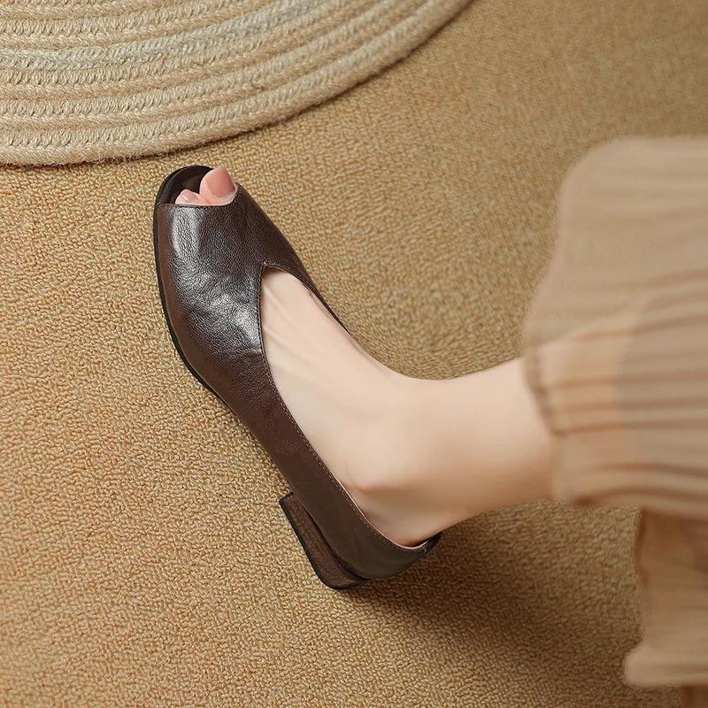 Ballerines en cuir véritable Arlena