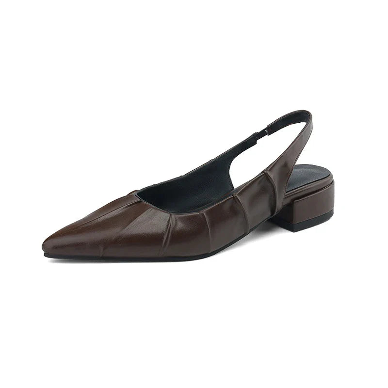 Palermo Pleat Slingback Heels