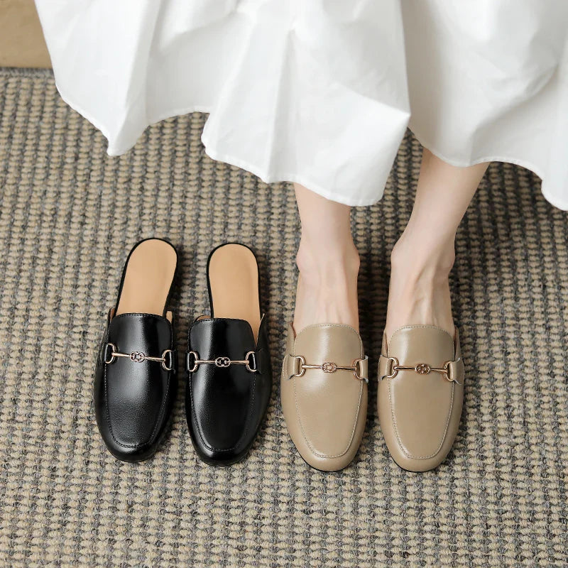 Genuine Leather Mules