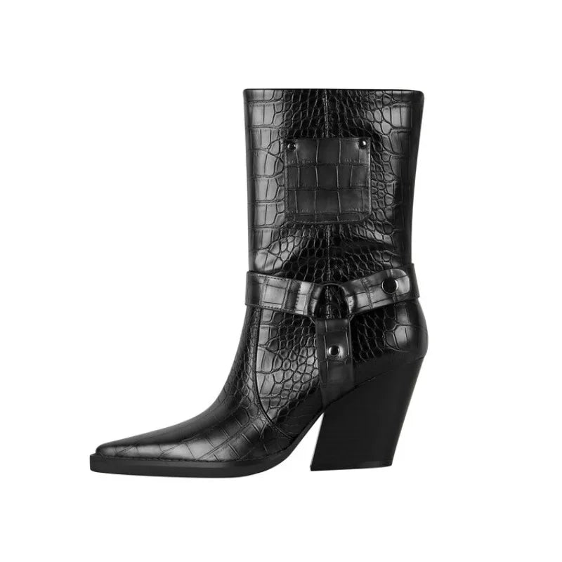 Westline Buckle Ankle Boots