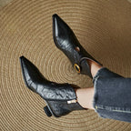 Aurora Leather Buckle Boots