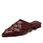 Sofia Woven Leather Mules