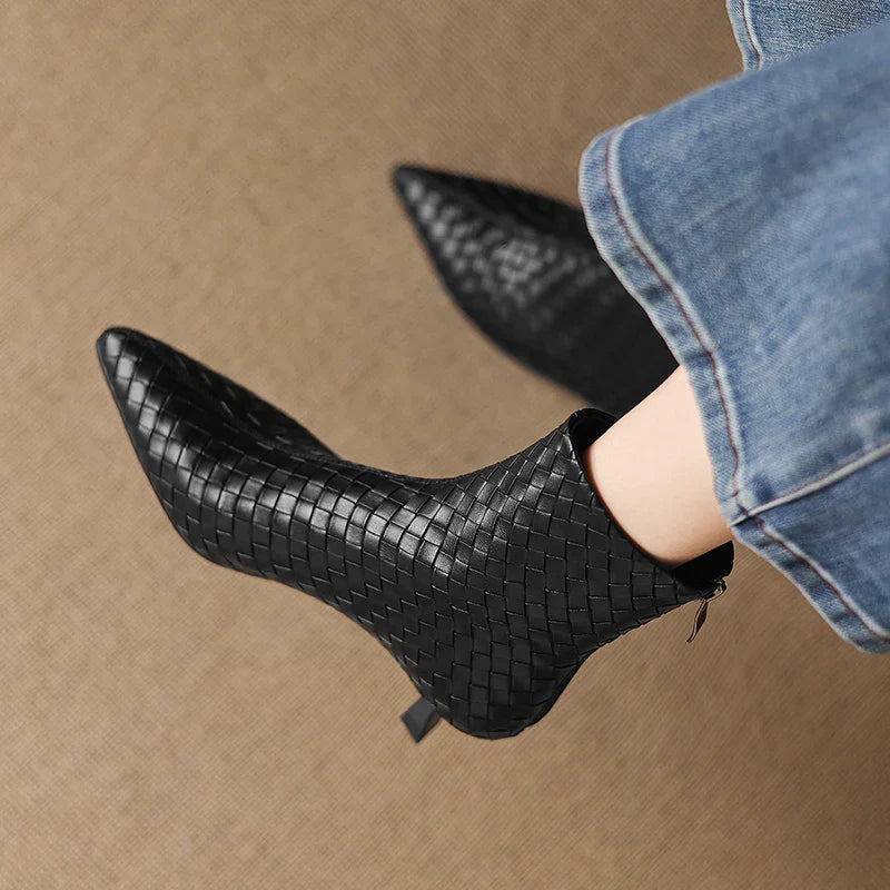 Milano Woven Ankle Boots