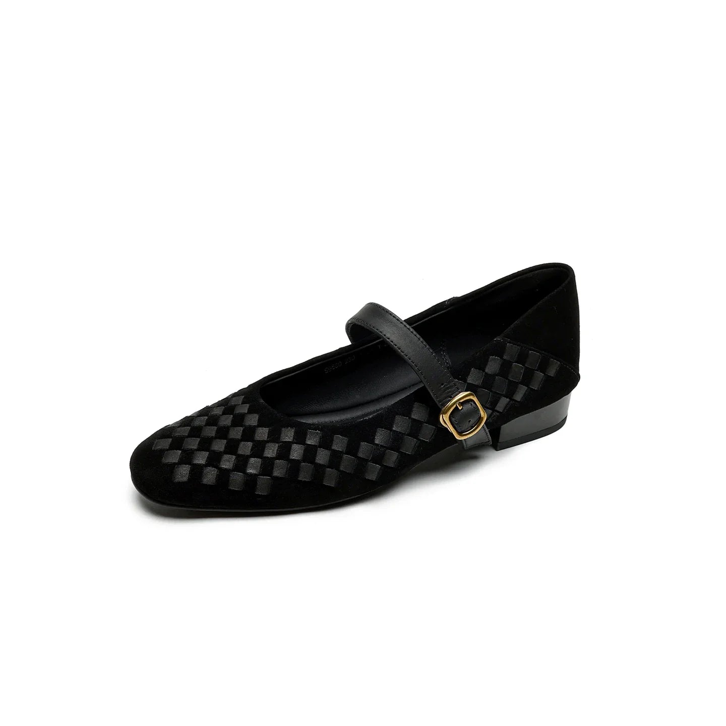 Elara Woven Leather Mary Janes
