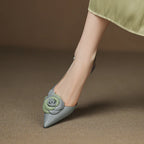 Roselle Bloom Leather Heels