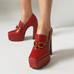Marchesa Buckle Platform Loafers