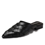 Sofia Woven Leather Mules