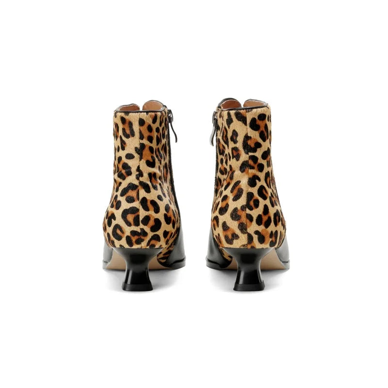 Leopard Whisper Leather Boots