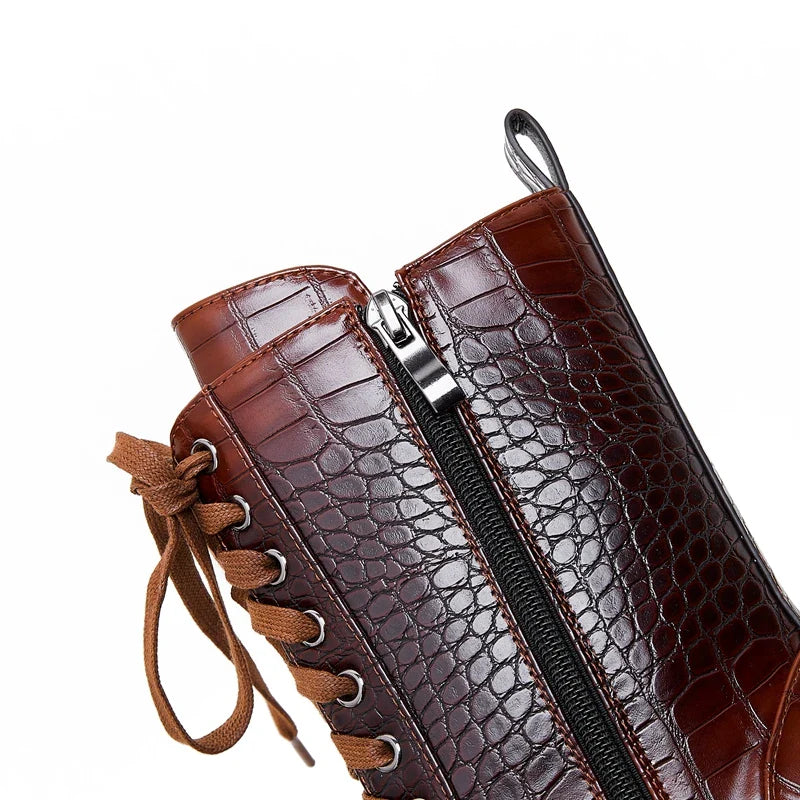 Westline Lace-Up Leather Boots