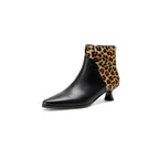 Leopard Whisper Leather Boots