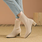 Soft Knitted Ankle Boots