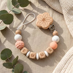 Personalized Wooden Bear Pacifier Clip