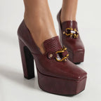 Marchesa Buckle Platform Loafers