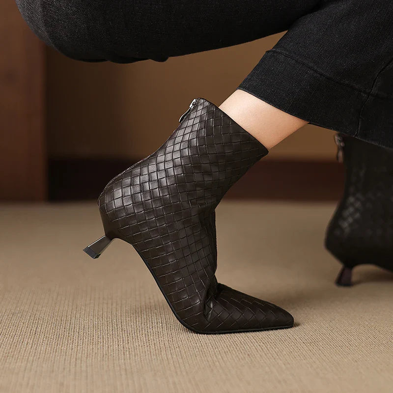 Milano Woven Ankle Boots
