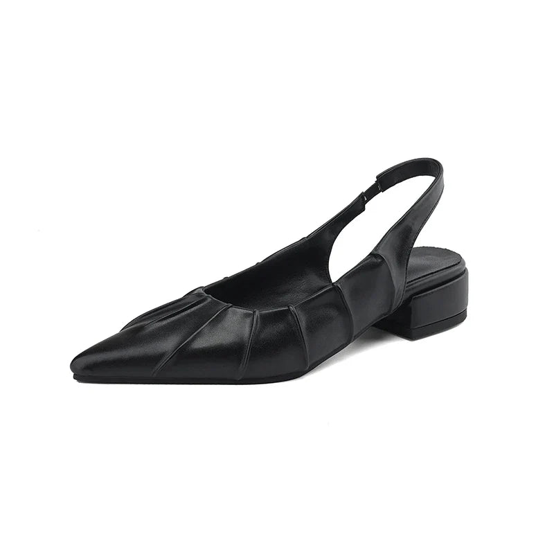 Palermo Pleat Slingback Heels
