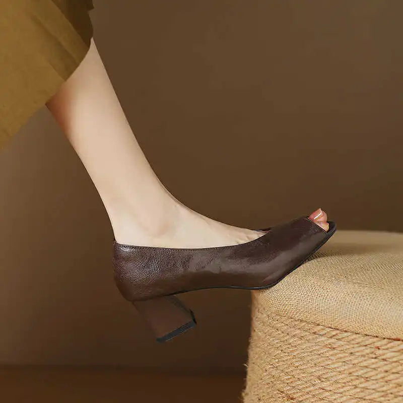 Ballerines en cuir véritable Arlena