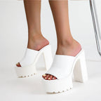 Stella Semi-Shine Wedge Mules