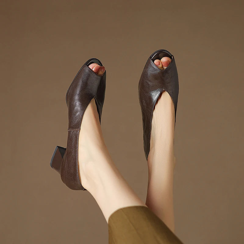 Ballerines en cuir véritable Arlena