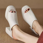 Gigi Leather Platform Sandals