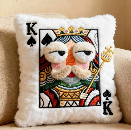 Monqluer Plush Spade Pillow - Image 2 of 3