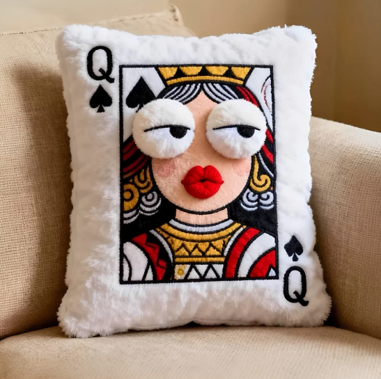 Monqluer Plush Spade Pillow - Image 1 of 3