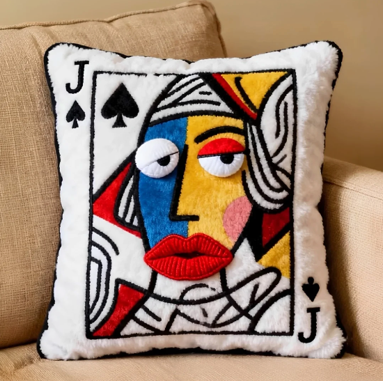 Monqluer Plush Spade Pillow - Image 3 of 3