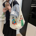 Fanciulla Embroidered Crochet Hobo Bag