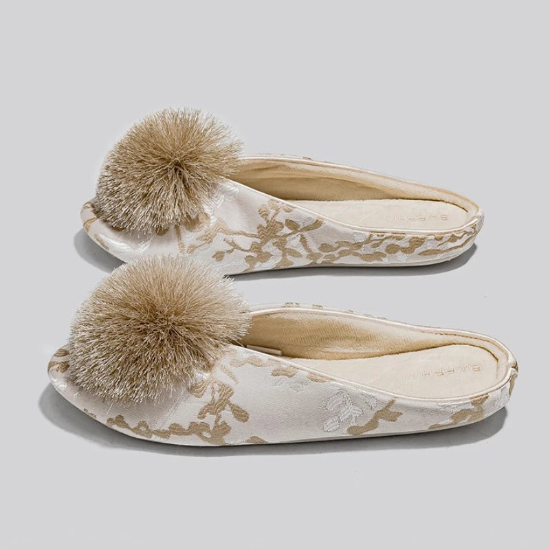 Manella Embroidered Pom Slippers - Image 6 of 6