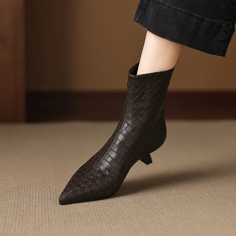 Milano Woven Ankle Boots