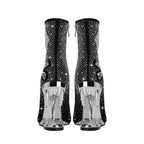 Starlit Wolf Skull Ankle Boots