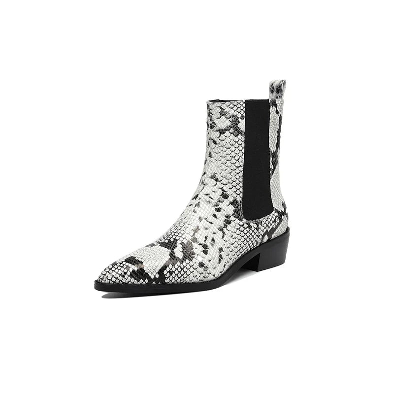 Aspen Snakeskin Leather Boots