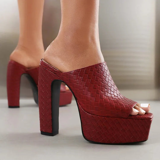 Clara Leather Platform Sandals - Image 9 of 11