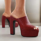 Clara Leather Platform Sandals - Image 9 of 11