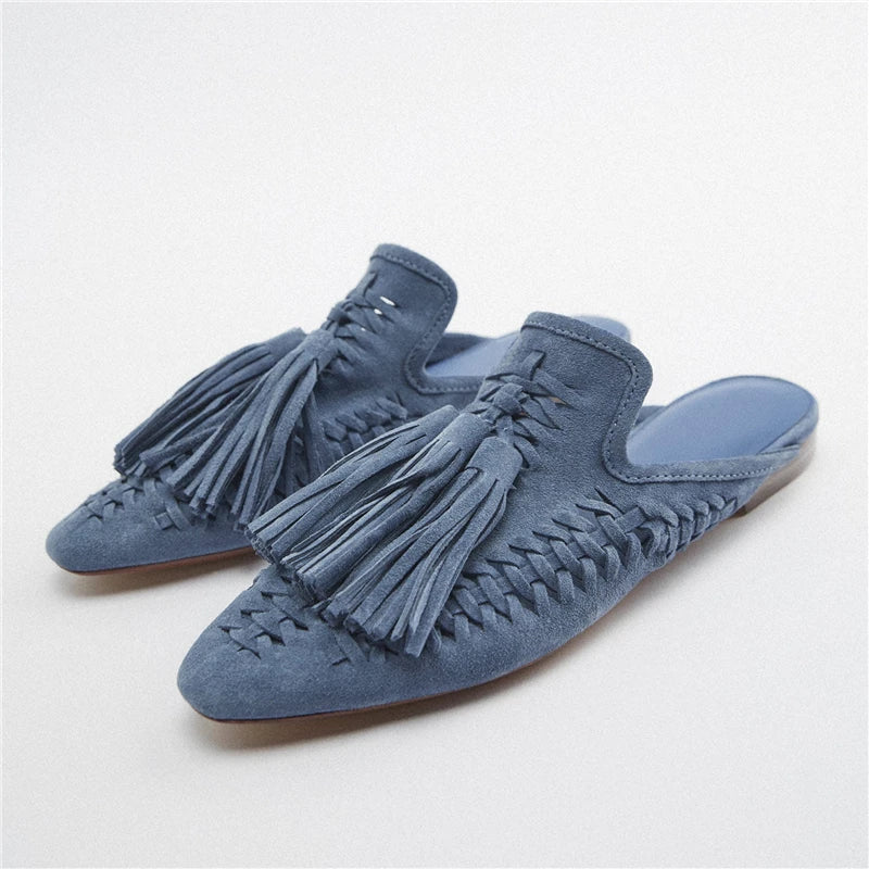 Tassel Fringe Mules