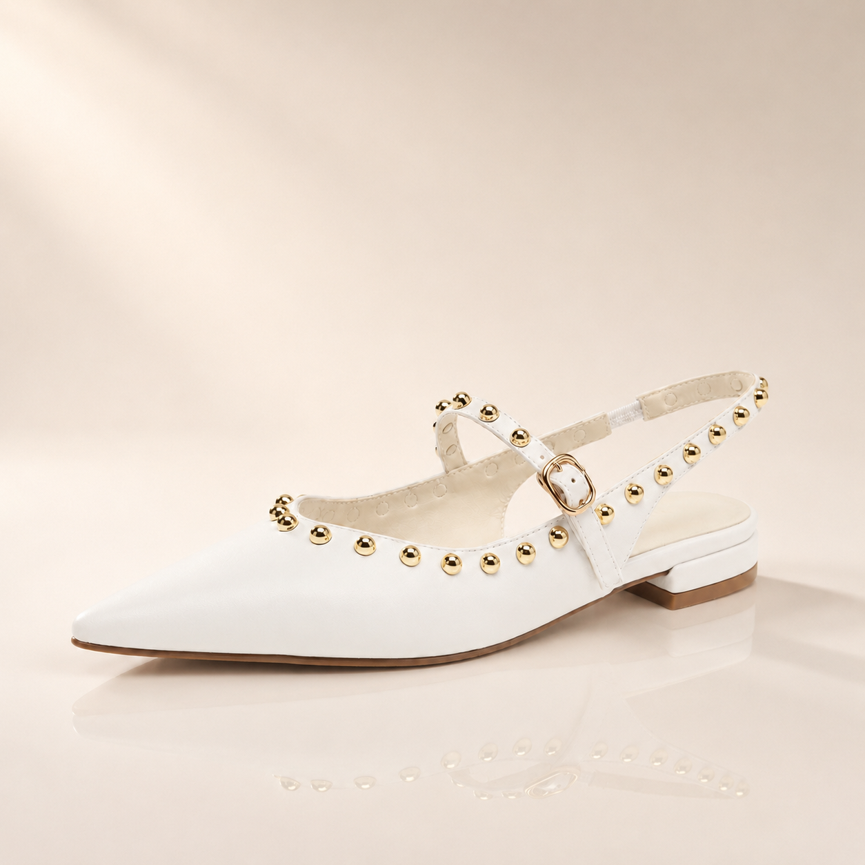 Simone Studded Slingback Flats