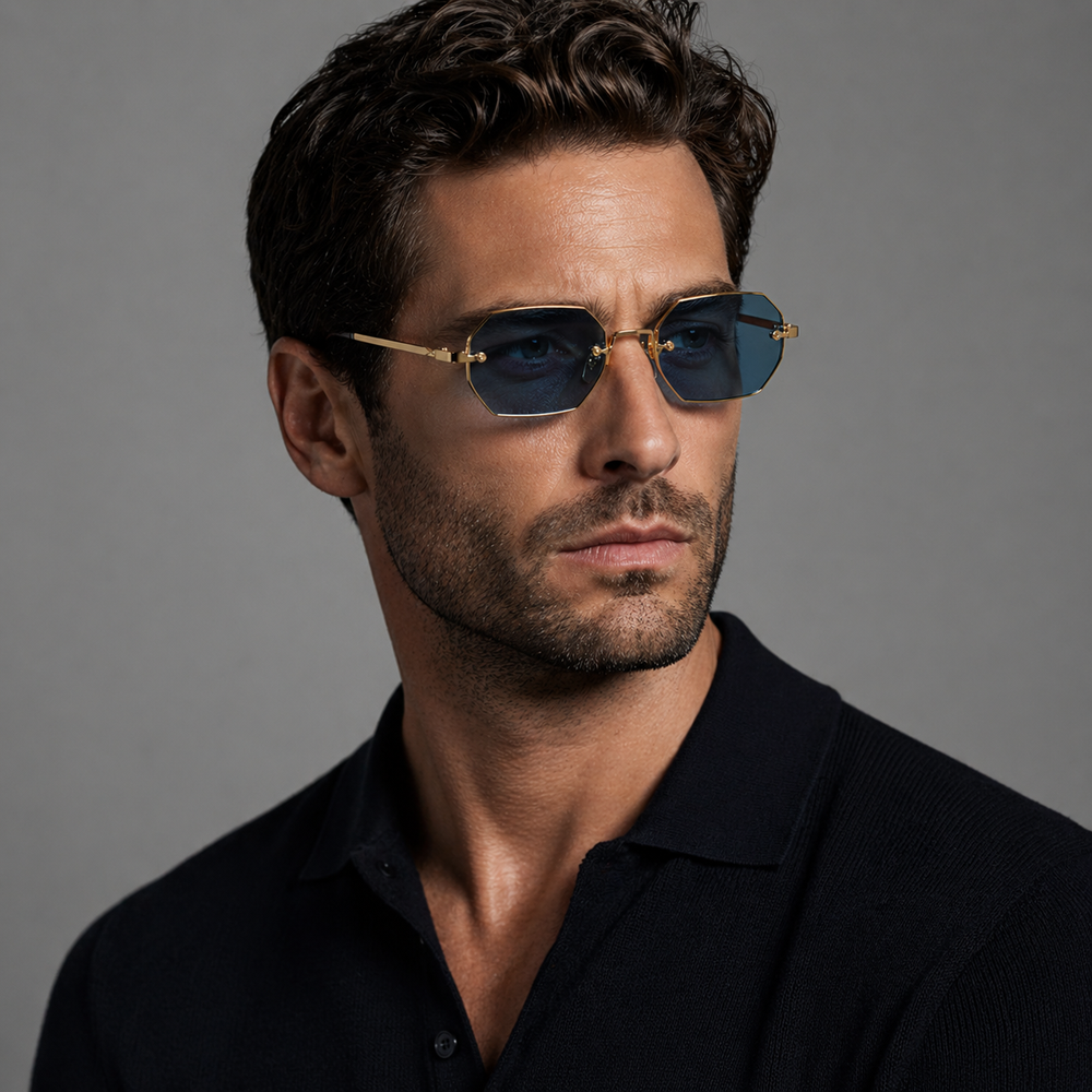 Polygon Rimless Sunglasses