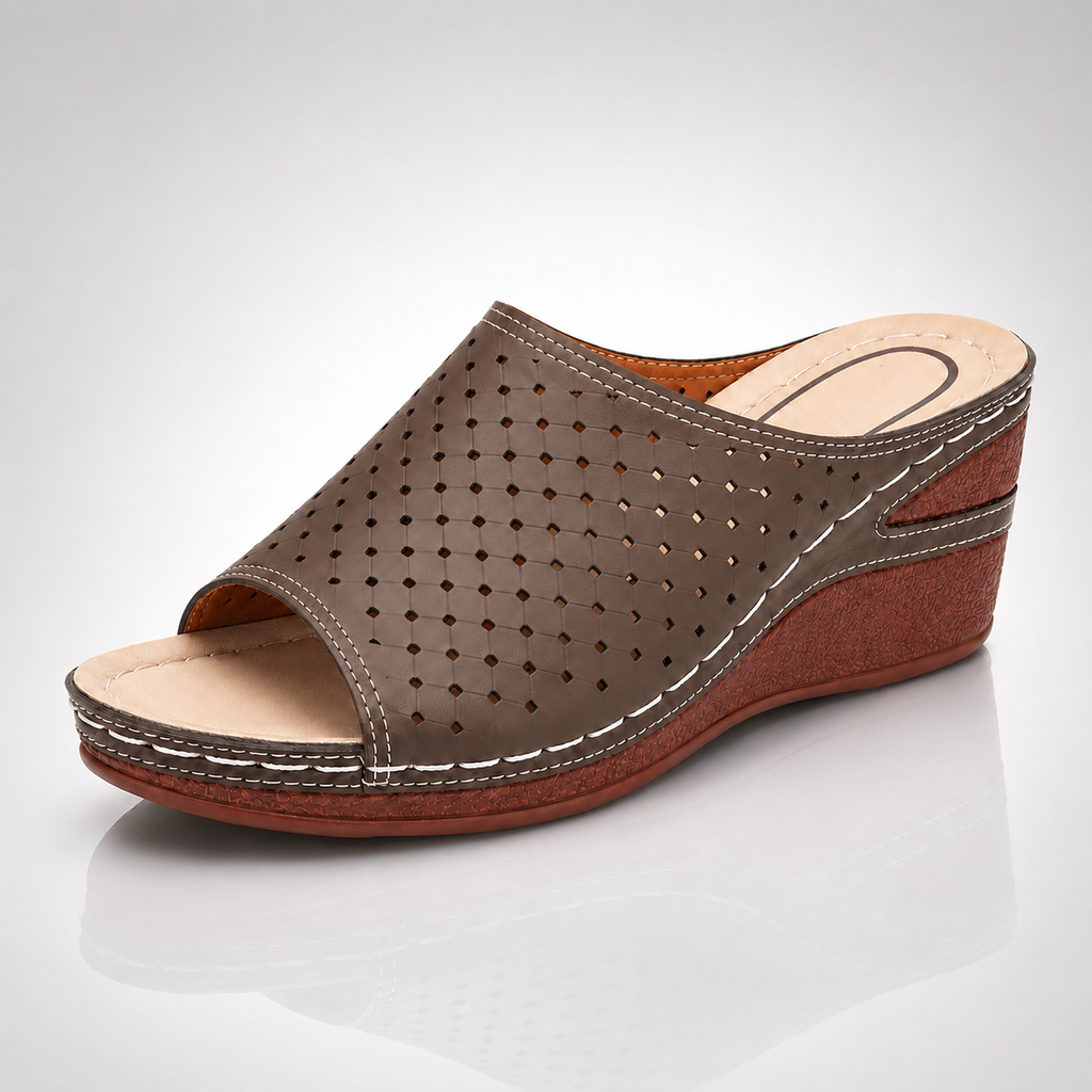 Thea Open-Toe Wedge Sandals