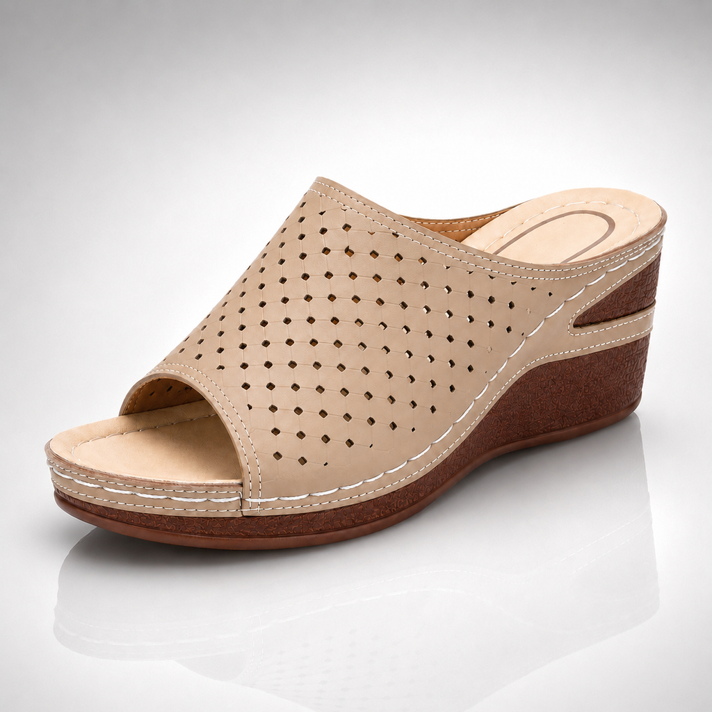 Thea Open-Toe Wedge Sandals
