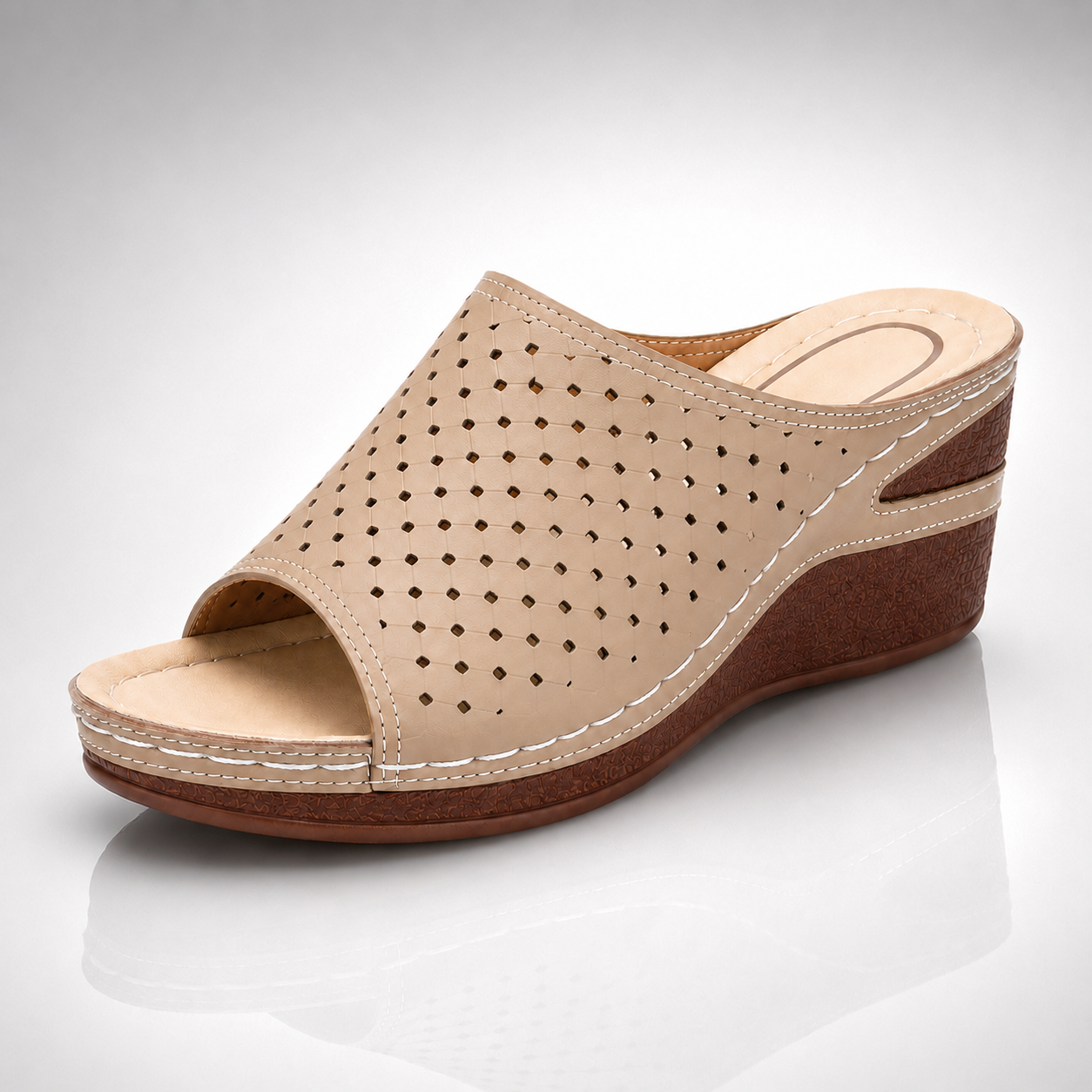 Thea Open-Toe Wedge Sandals