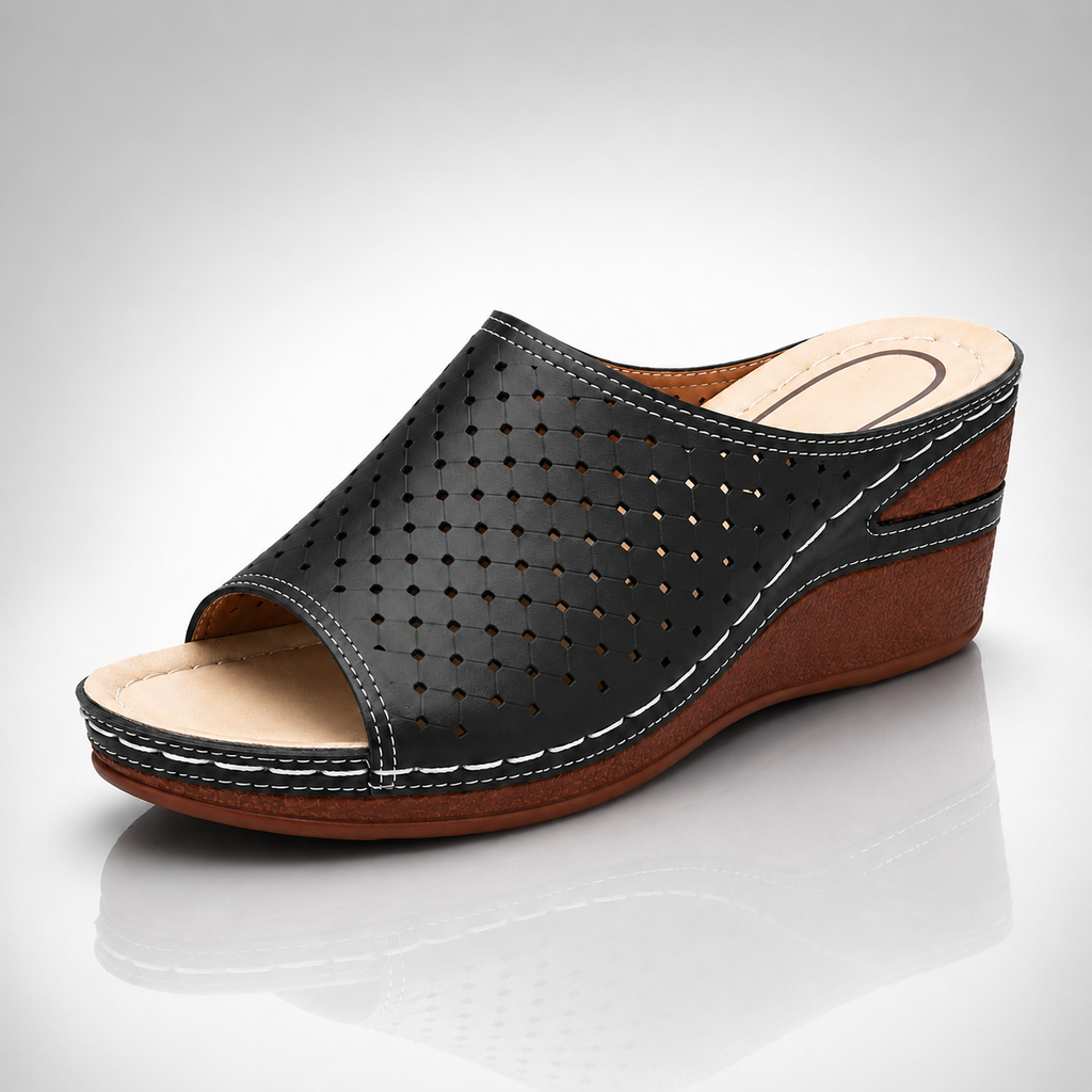 Thea Open-Toe Wedge Sandals
